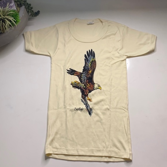 Vintage Audubon endangered species bald eagle T-shirt short sleeve crewneck tee - Picture 1 of 6